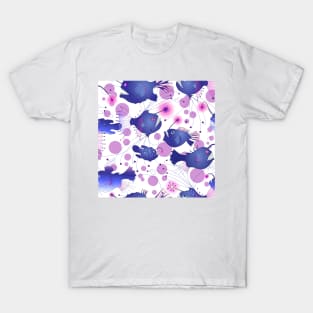 Angler fish - purple/pink/white T-Shirt